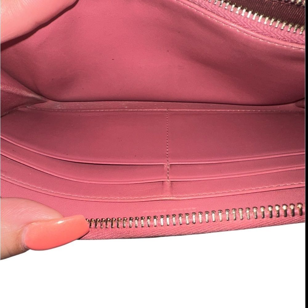 Miu Miu Pink Croc-Embossed Wallet - image 6